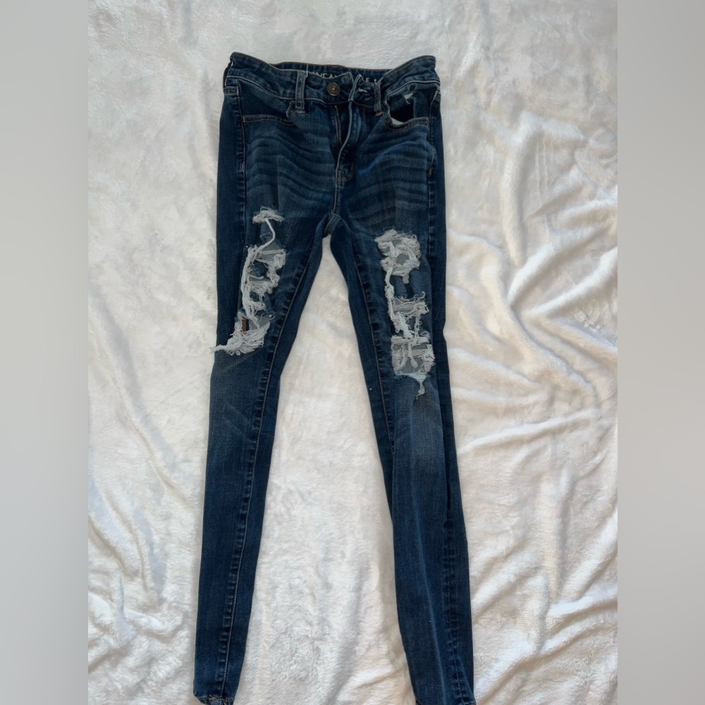 Skinny Dark Wash American Eagle Jeans
